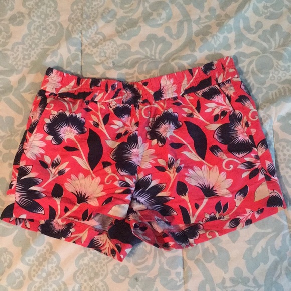 J. Crew Pants - J.Crew Pink & Navy Floral Pull-On Shorts
